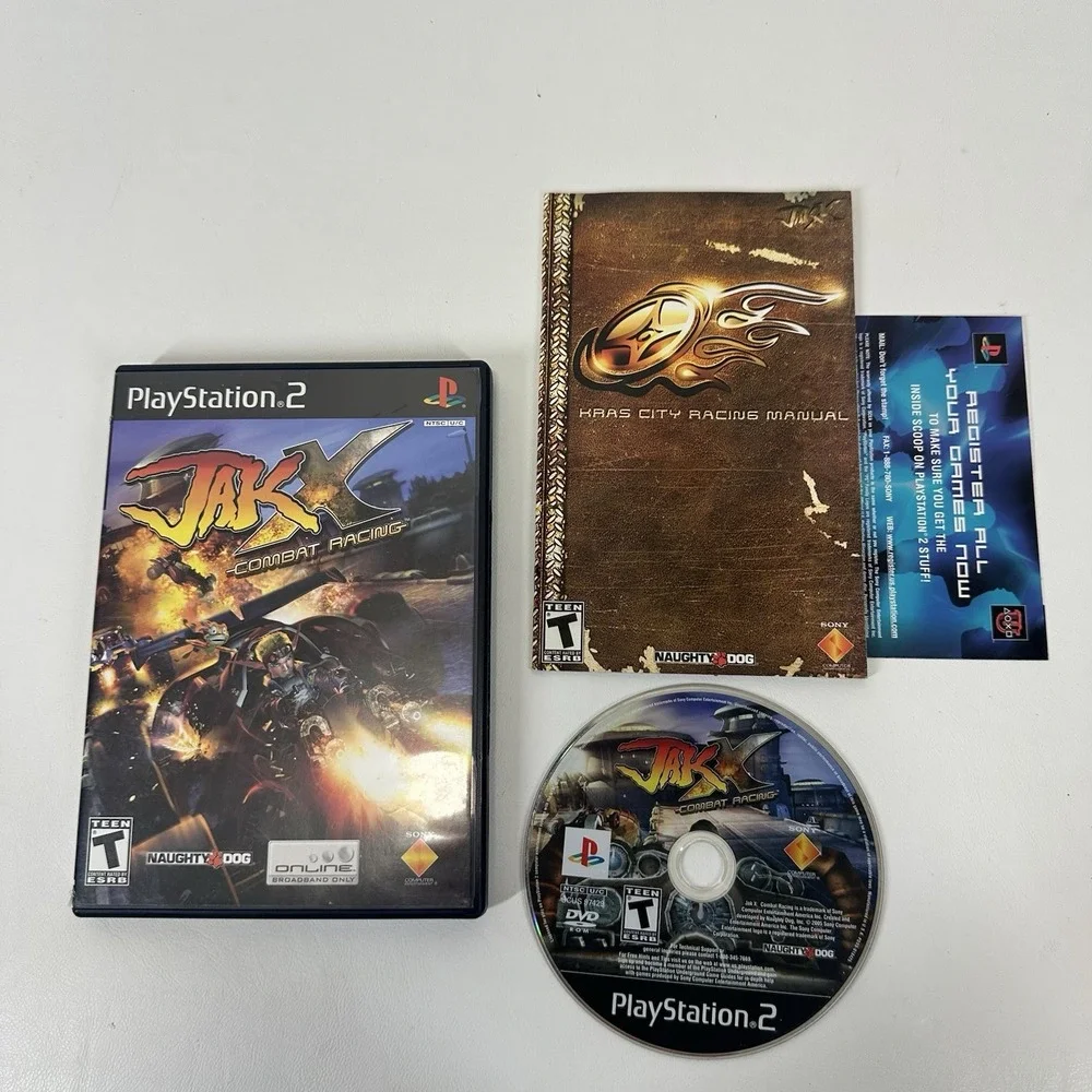 Jak X Combat Racing PS2 (Sony PlayStation 2, 2006) Tested Complete w/ Manual CIB